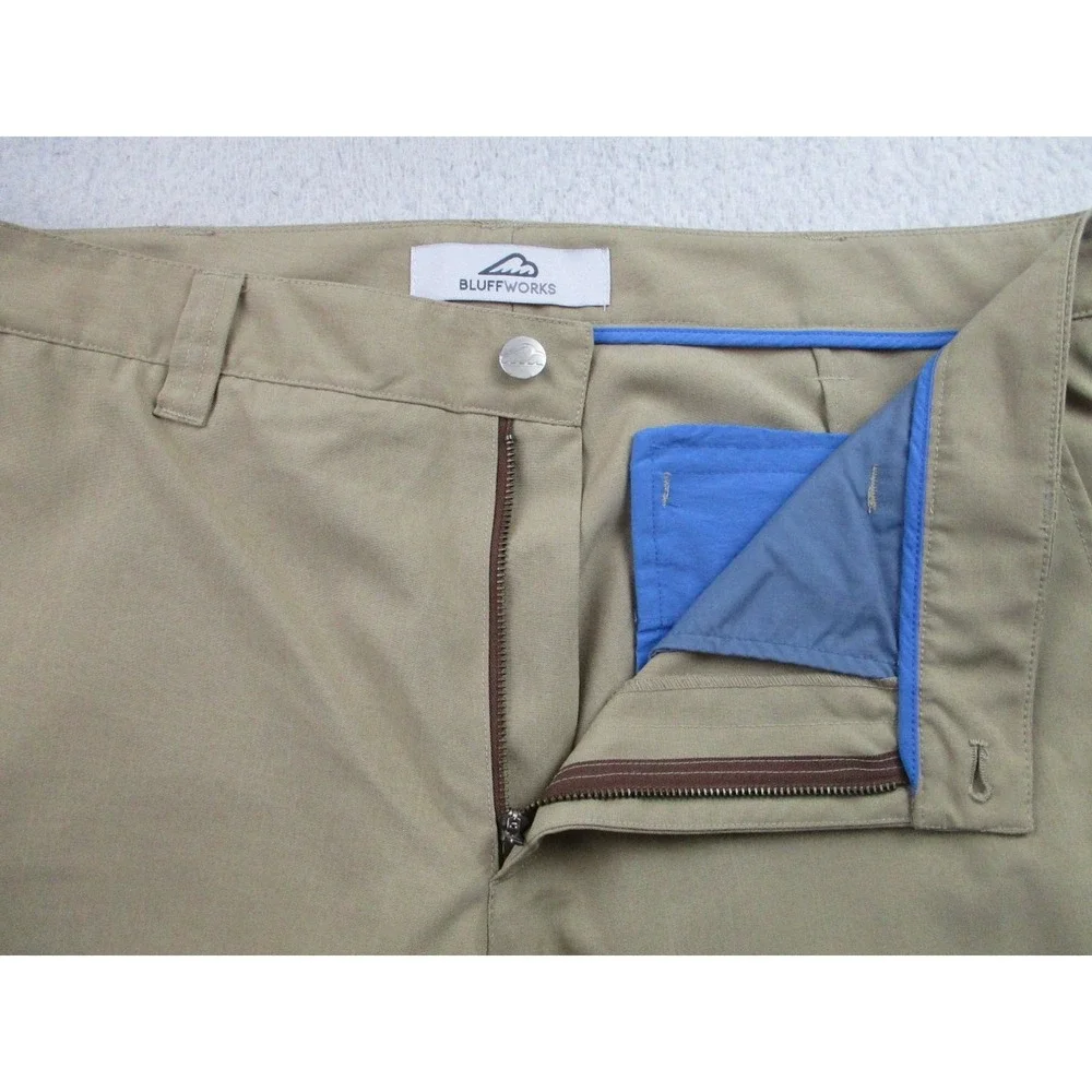 Bluffworks Pants Mens Size 37x30 Original Regular Fit Chino Beige Made In USA